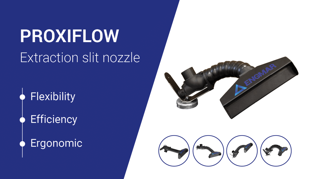 Discover PROXIFLOW, an innovative laminar slit nozzle for a efficient extraction of welding fumes